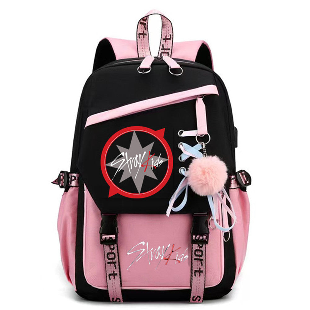Combination Peripheral Korean Style Charging Large Backpacks