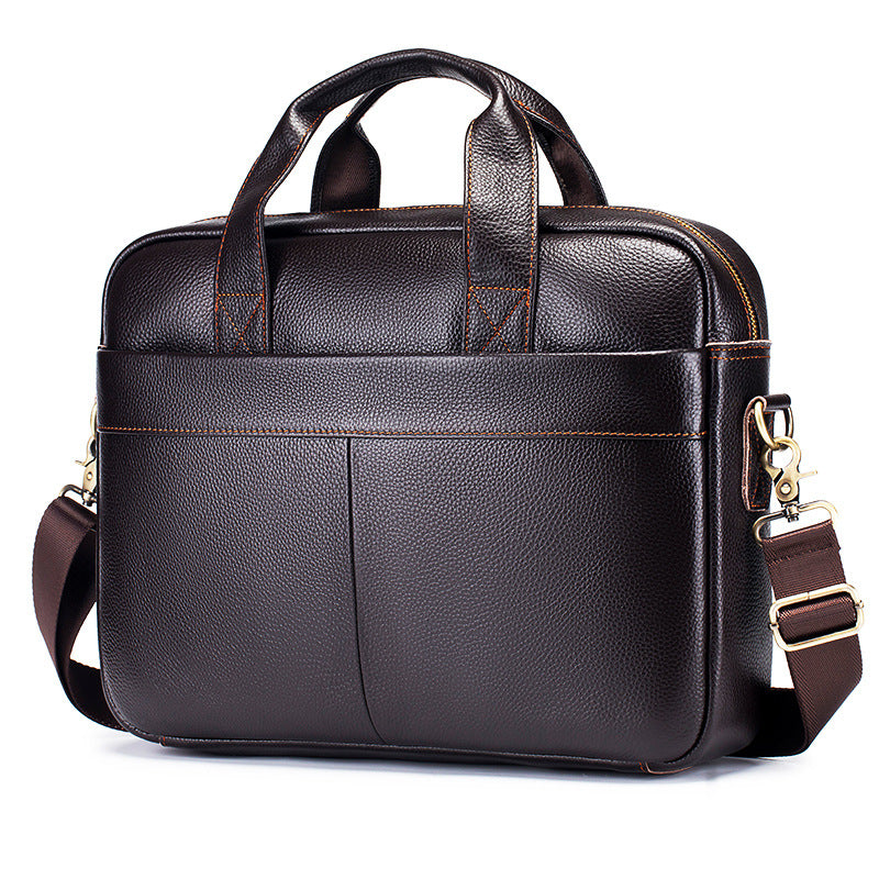 Men's Russian Leather First Layer Cowhide Computer Men's Briefcases