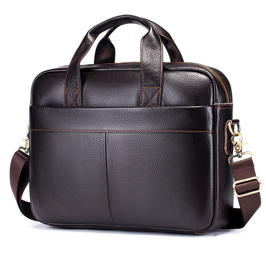 Men's Russian Leather First Layer Cowhide Computer Men's Briefcases