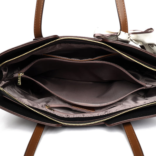 Women's High-grade Silk Scarf Large Capacity Commuting Shoulder Bags