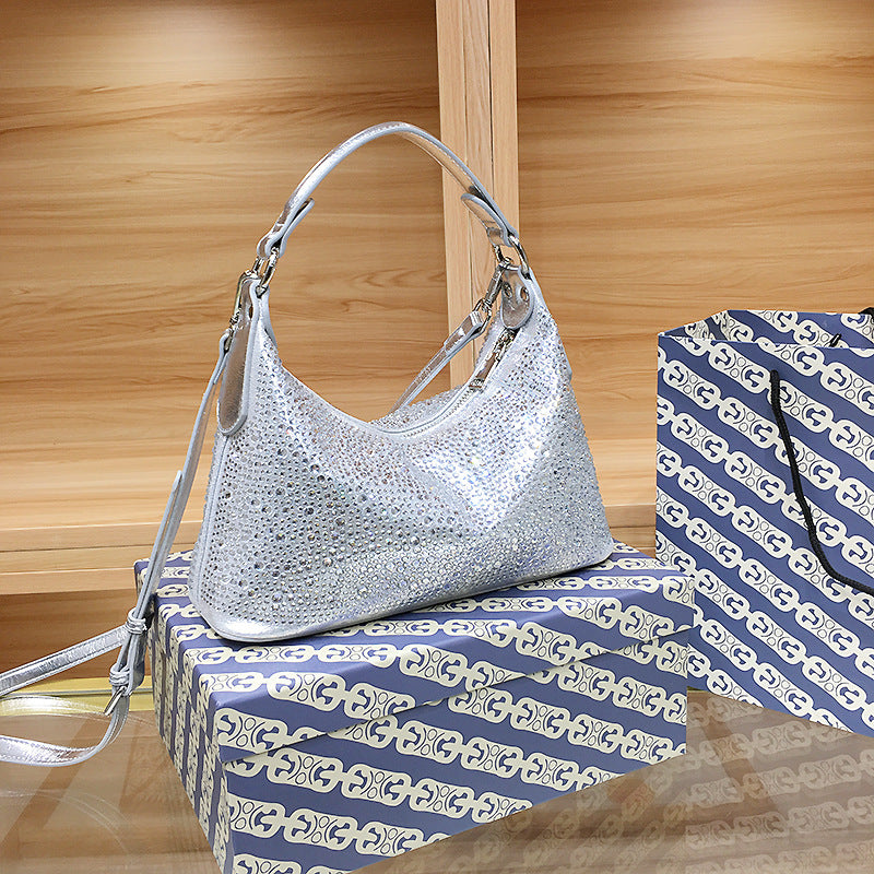 Women's High Sense Delicate Rhinestone Dinner Large Handbags