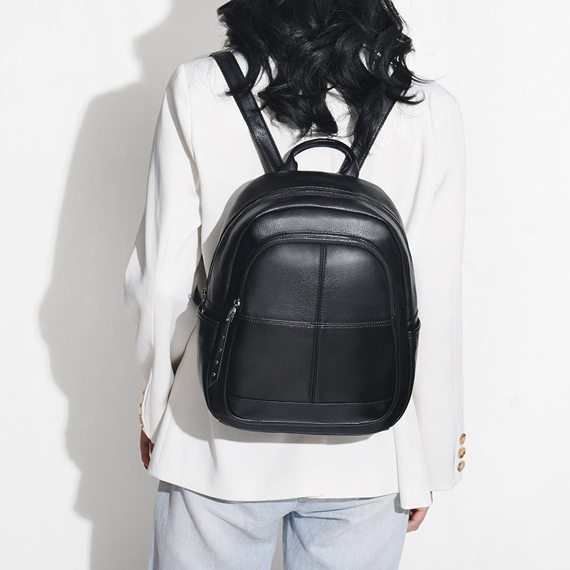 Style Soft Leather Fashion Large Capacity Backpacks