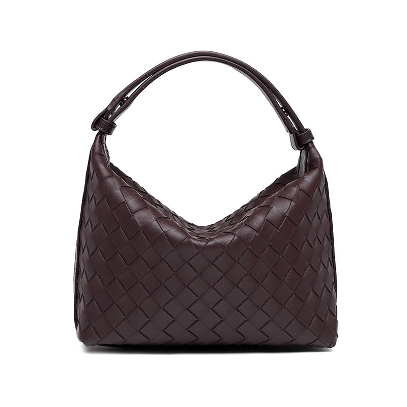 Women's High-grade Woven Niche Simple Hand Texture Handbags