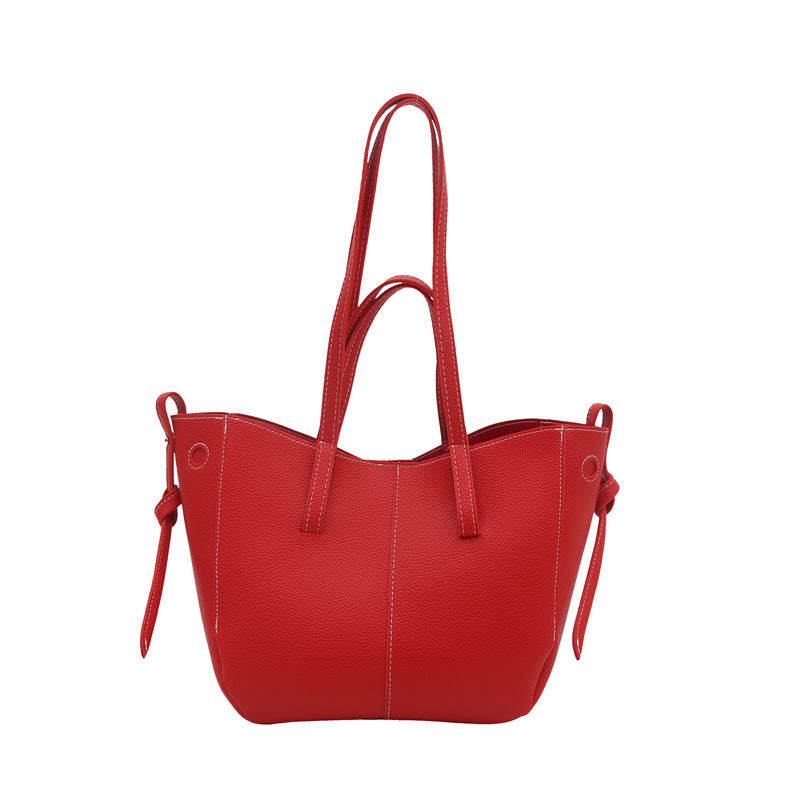 Women's Large Capacity Trendy Fashion Solid Color Korean Bags
