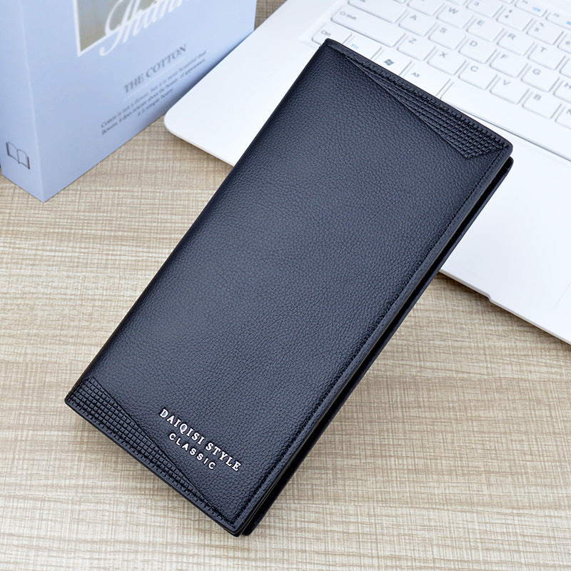 Men's Type Fashion Embossing Vertical Open Suit Large Men's Wallet