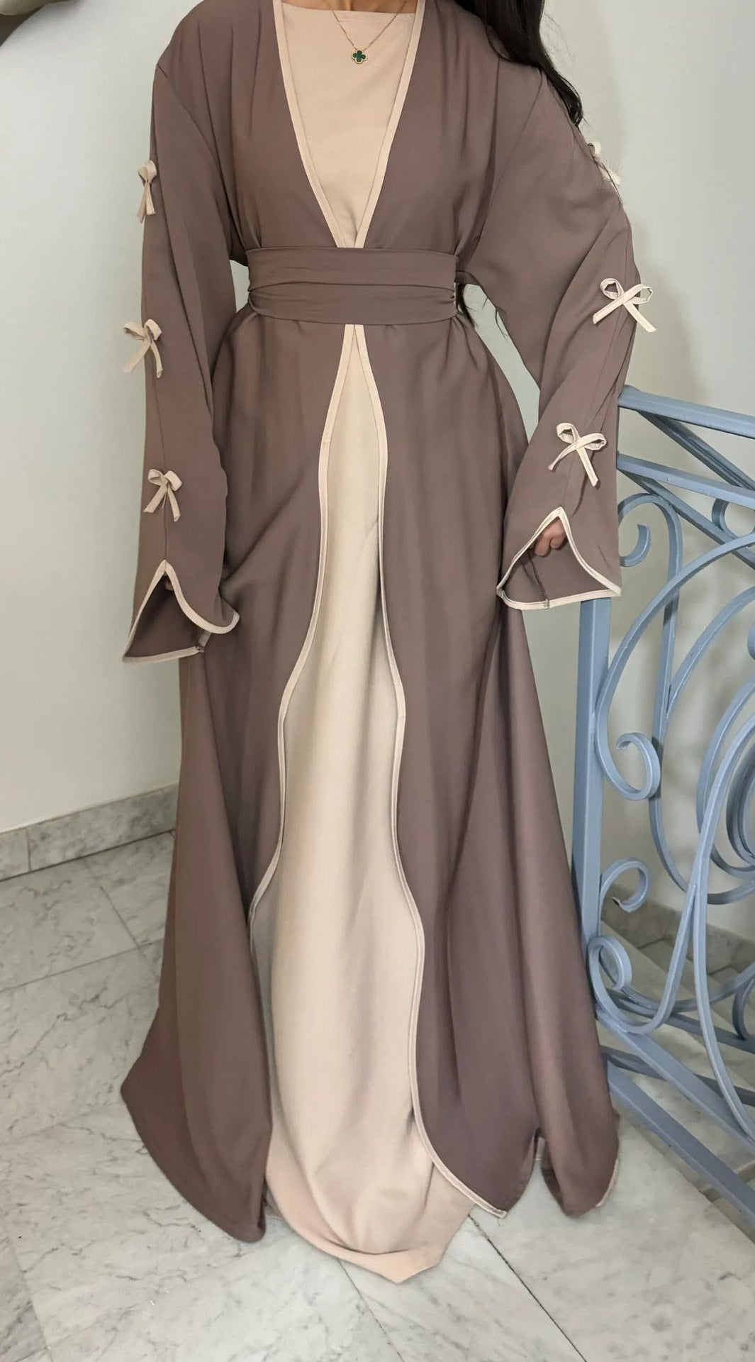 Pretty Pure Beautiful Bow Robe Dress Clothing