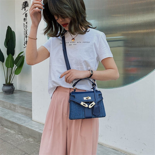 Women's Rattan Weave Beach Fashion Straw Crossbody Bags
