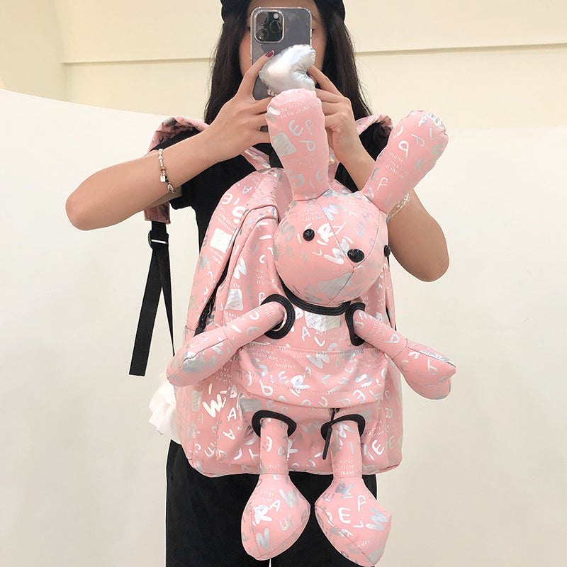 Female Cartoon Cute Doll Rabbit Personality Middle School Students' Schoolbags