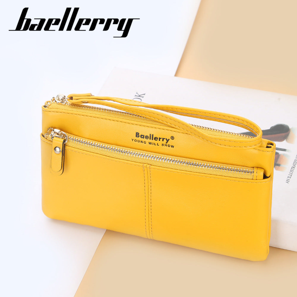 Women's Long Korean Touch Screen Zipper Clutch Phone Bags
