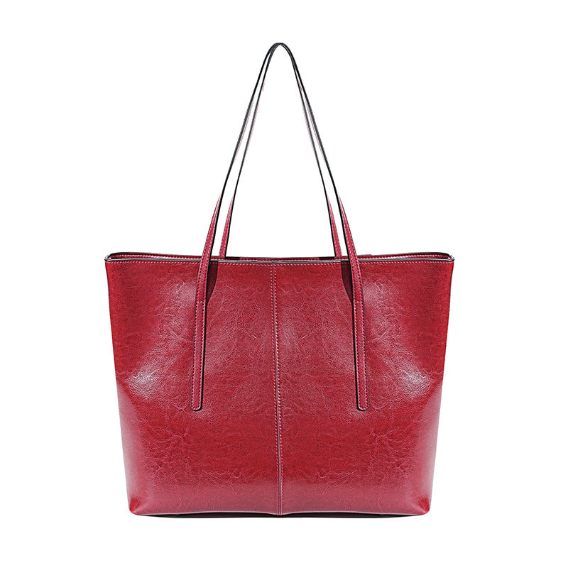 Women's Genuine Leather Western Style Texture Large Bags