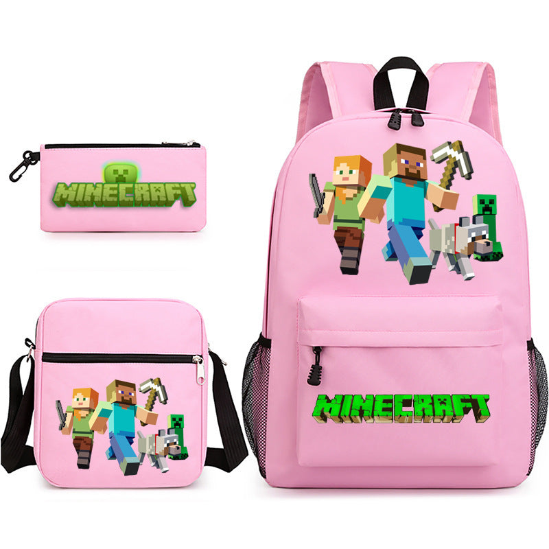 Hot Game My World Creeper Pencil Backpacks