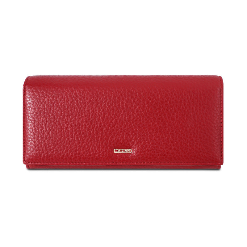 Women's European Clutch Lychee Pattern Magnetic Snap Ladies Wallet