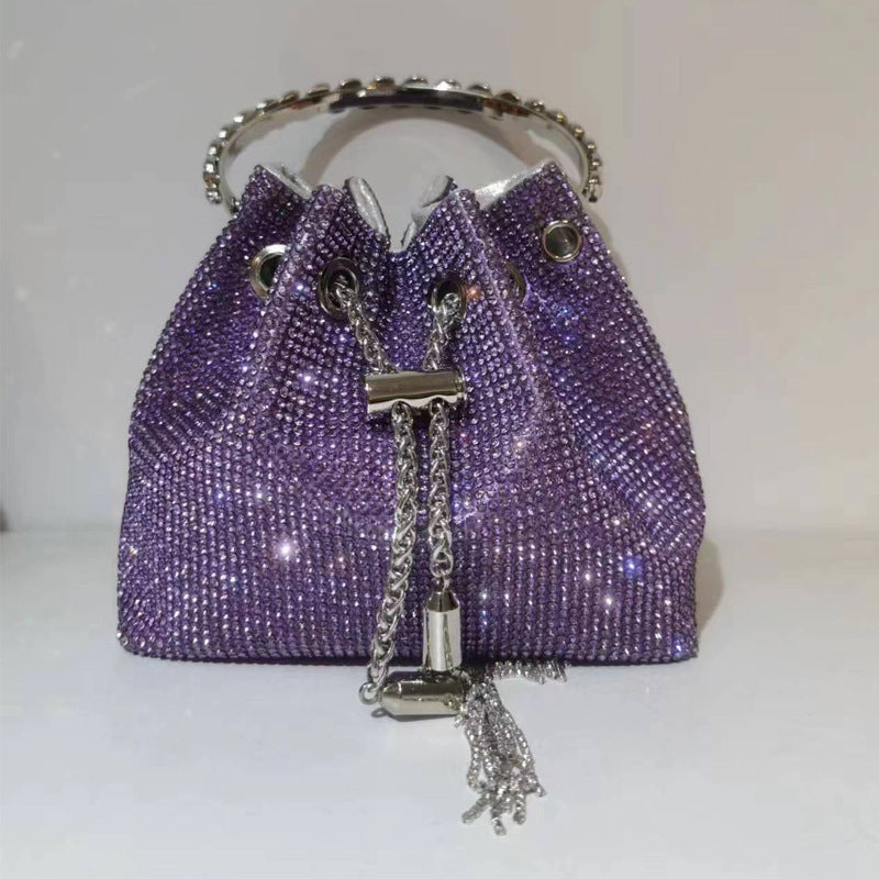 Women's Live Selection Fashion Rhinestone Over Diamond Shoulder Bags