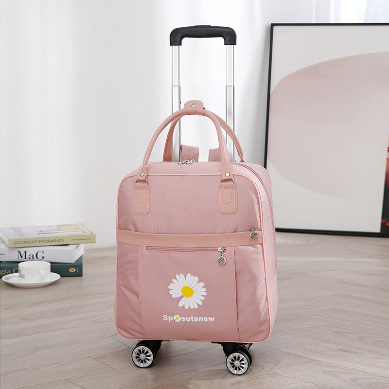 Women's Capacity Canvas Valise Fashion Portable Korean Travel Bags