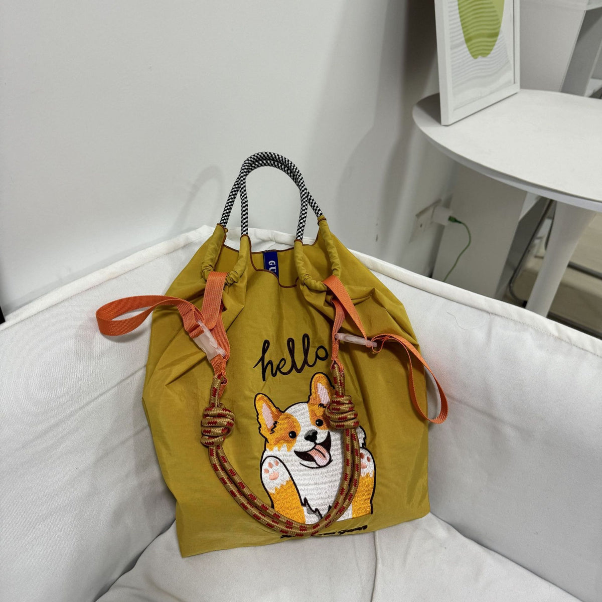 Women's Nylon Embroidered Fashion Niche Large Capacity One Women's Shoulder Bag