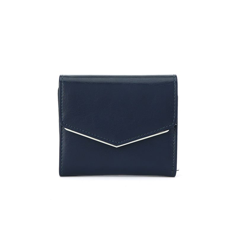 Women's Simple Fresh Clutch Leather Short Exquisite Ladies Wallet
