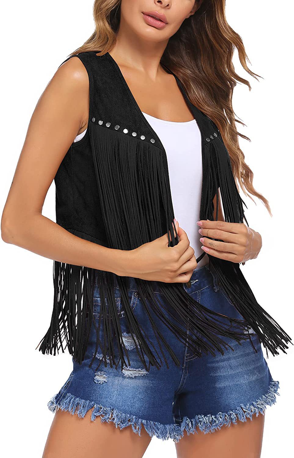 Women's Creative Stylish Tassel Suede Mid-length Coats
