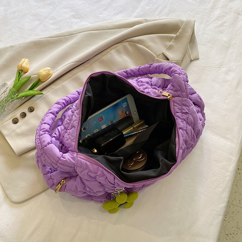 Pleated Large Korean Fashion Capacity Bubble Shoulder Bags