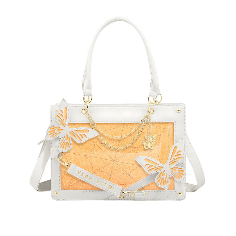 Sier Labyrinth Butterfly Cartoon Cross Body Tote Bags