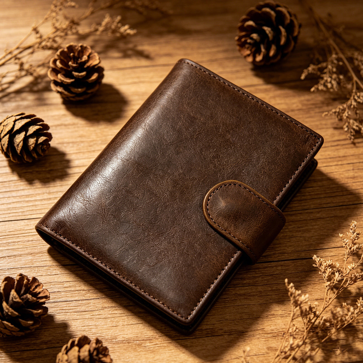 Comfortable Cool Men's Leather Retro Swiping Men's Wallet