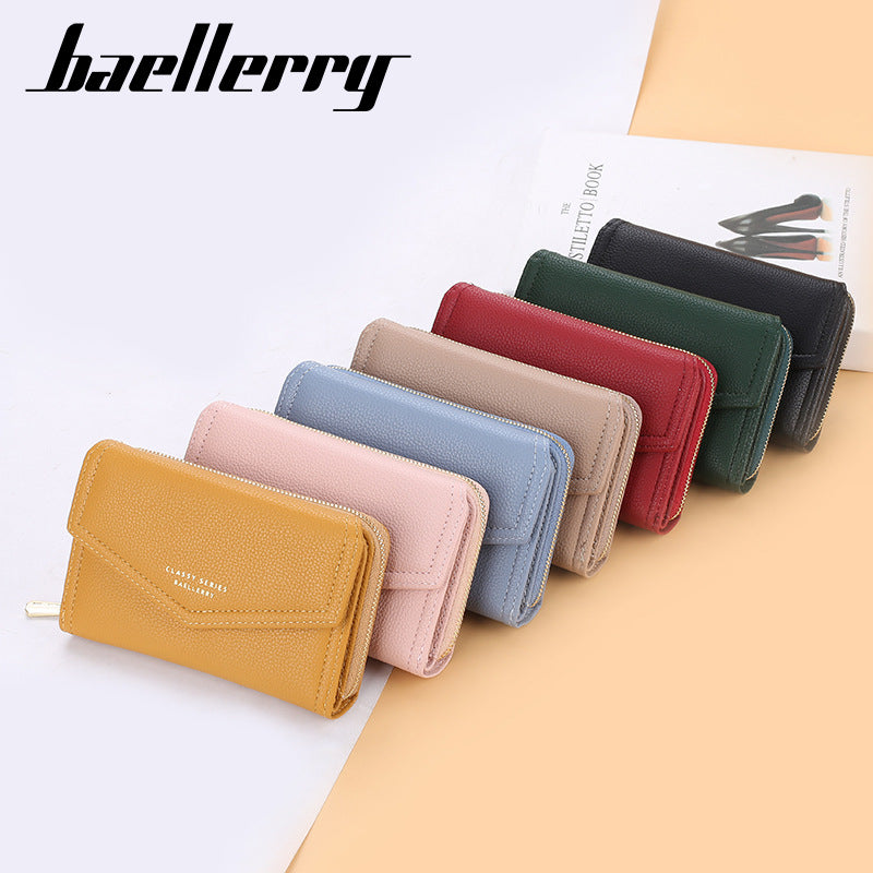 Women's Cute High-grade Short Multiple Slots Zipper Ladies Wallet