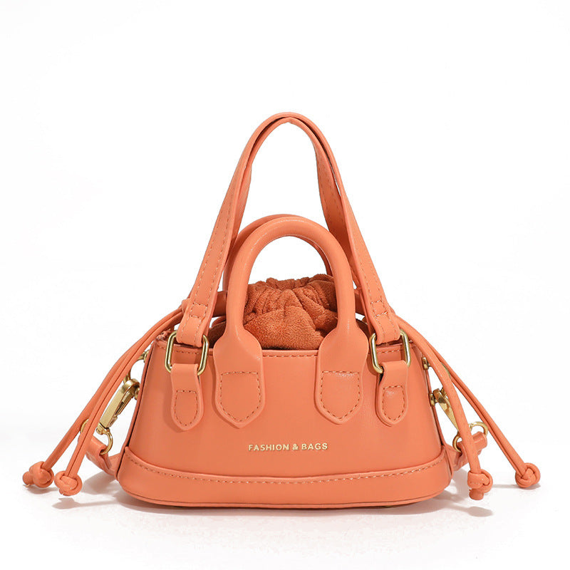 Women's Spring Cute Mini Shell Fashionable Retro Textured Shoulder Bags