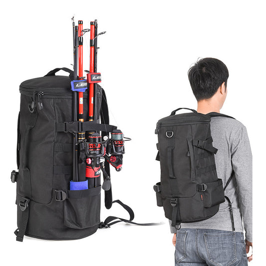 Fishing Large Capacity Cylindrical Trendy Lightweight Backpacks