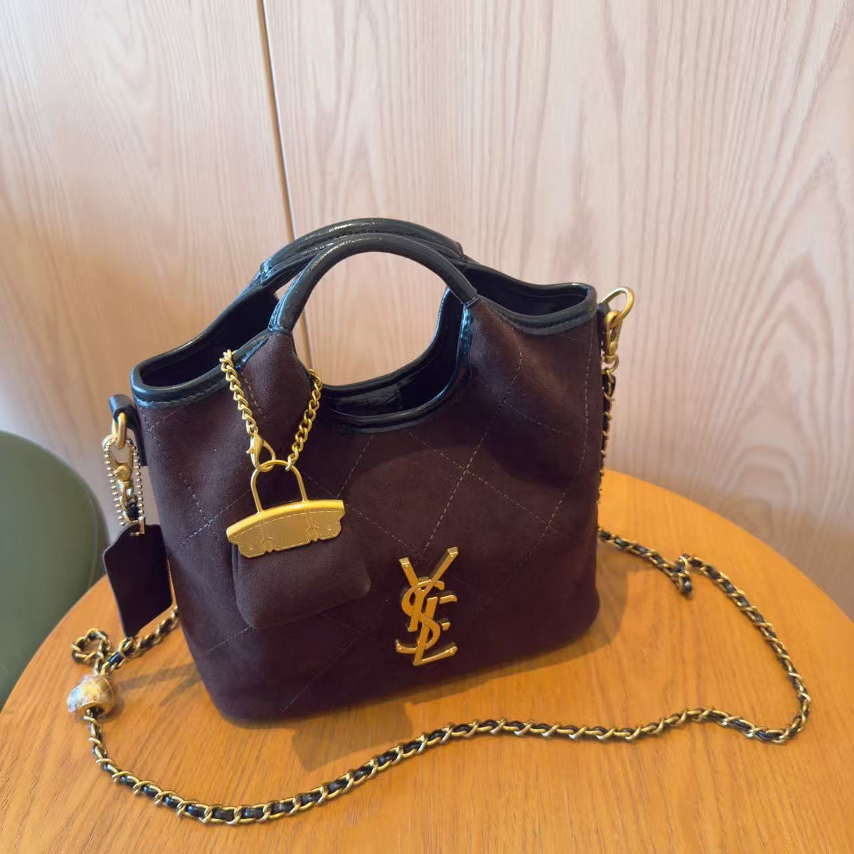 Deerskin Veet Diamond Plaid Classic Style Bags