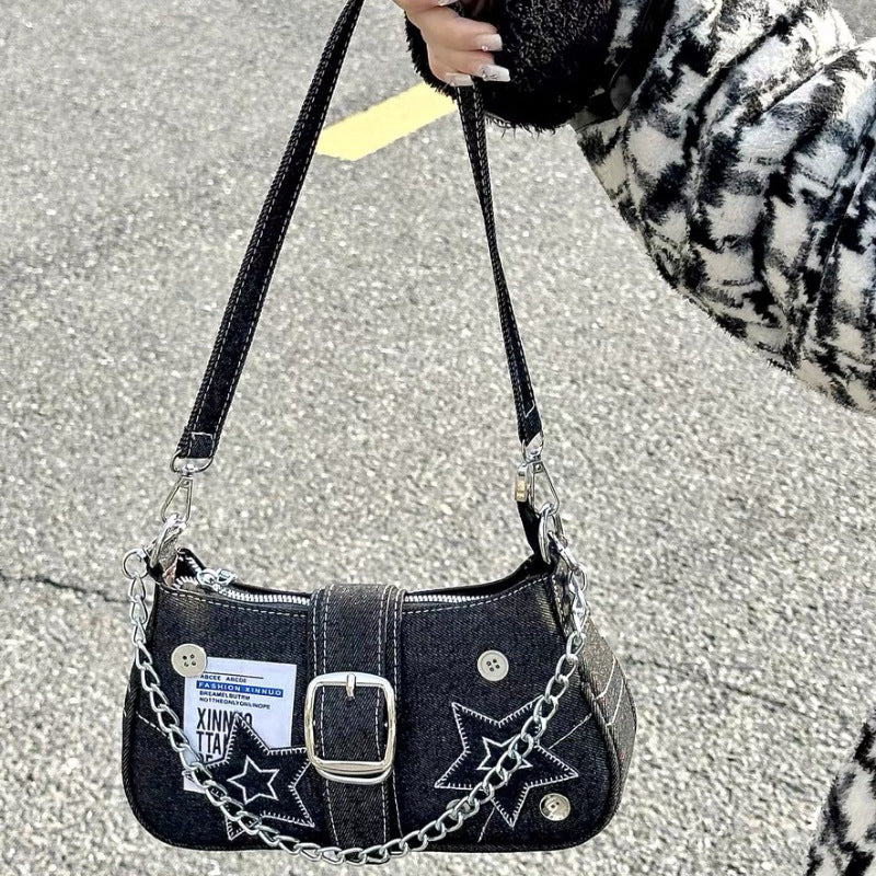 Women's Millennium Hot Denim Canvas Retro Sweet Women's Shoulder Bag