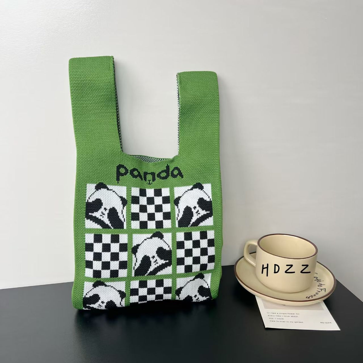 Women's Cute Panda Knitted Gift Niche High-grade Women's Handbag