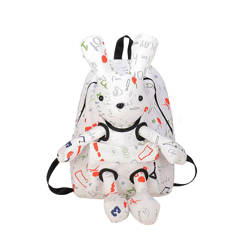 Personality Rabbit Doll Burden Reduction Spine Middle School Students' Schoolbags