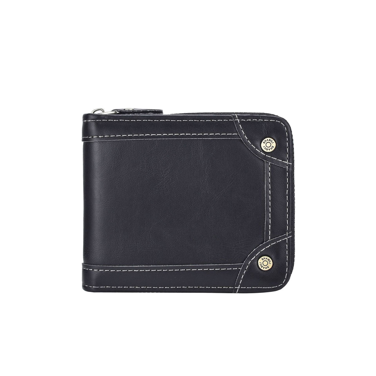 Men's Solid Color Certificate Bill Storage With Zipper Men's Wallet