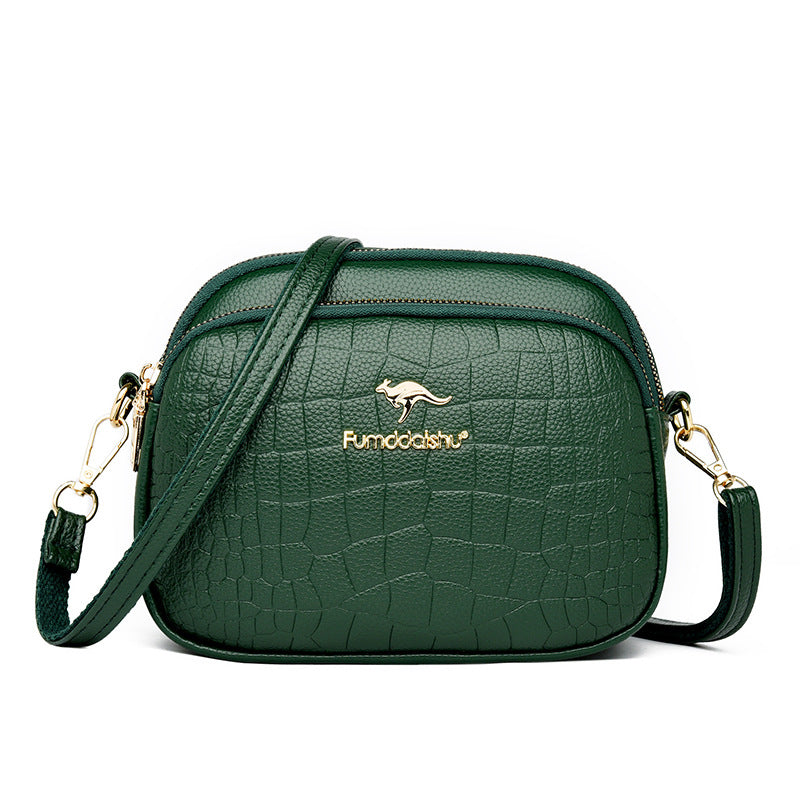 Women's Fashion Embossed Large Capacity Cell Trendy Soft Bags