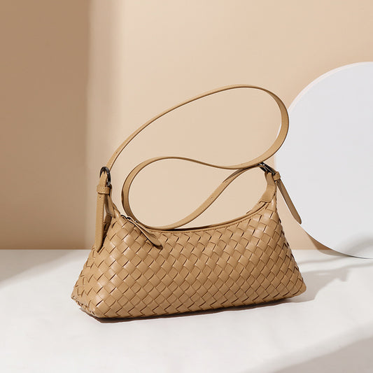 Women's Woven High-grade Fashionable Underarm Baguette Bags