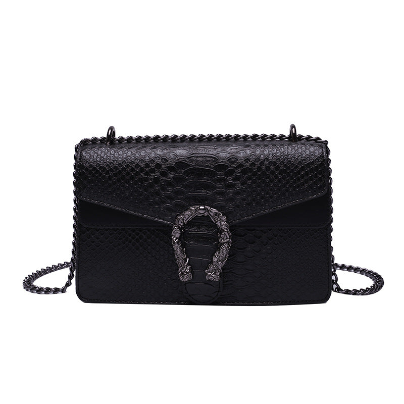 Women's Textured Wine God Snake Head Spring Pattern Women's Shoulder Bag
