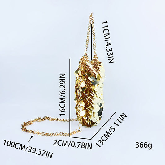 Popular Sequin Mobile Niche Fairy Shiny Bright Small Square Bags