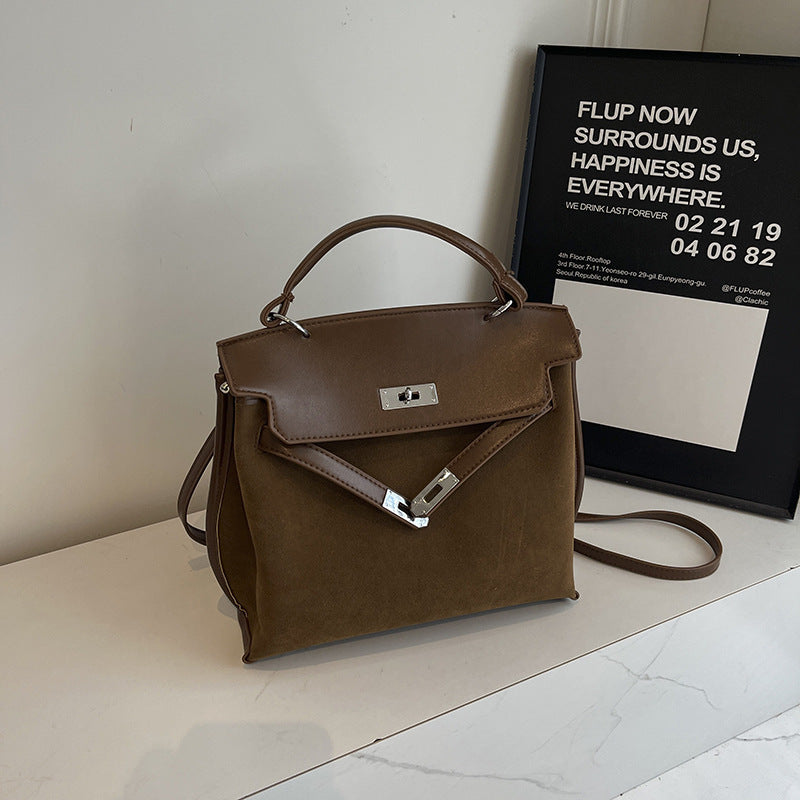 Women's Large Suede Kelly Fashion Underarm For Crossbody Bags