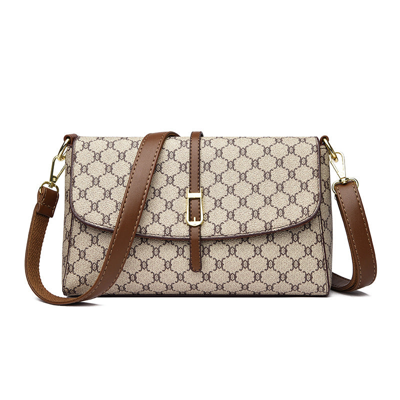 Mother's Soft Leather Western Style Underarm Women's Messenger Bag