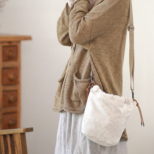 Retro Artistic Cotton Linen Cloth Canvas Crossbody Bags