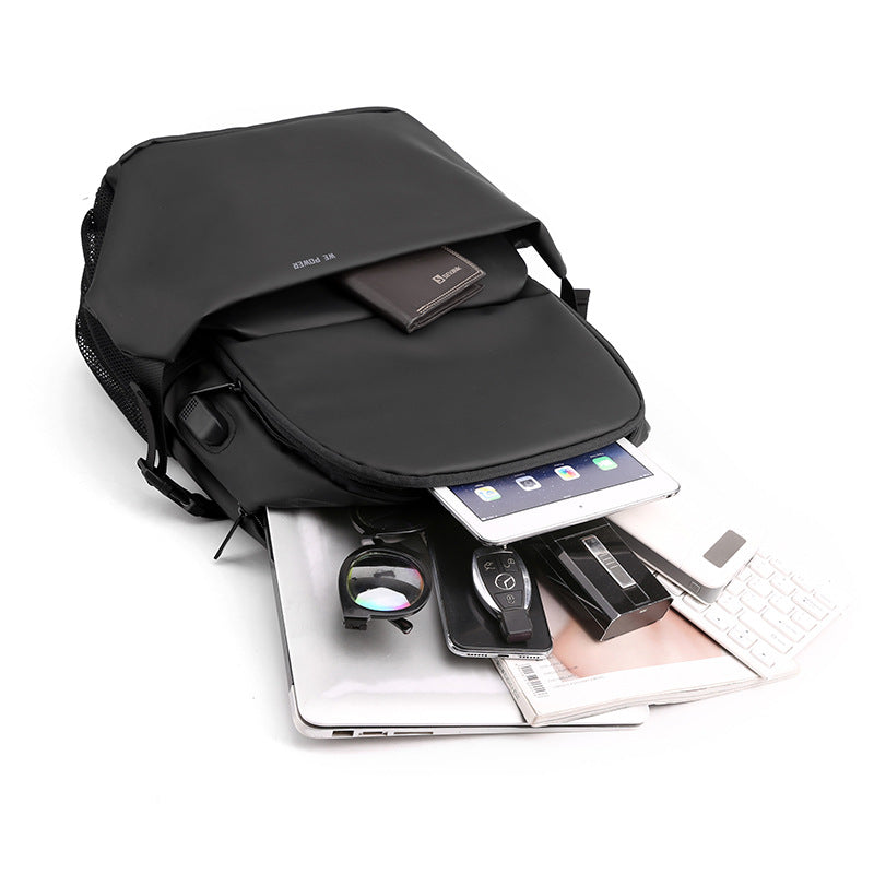 Men's Business Large Capacity Computer Trendy Leather Backpacks