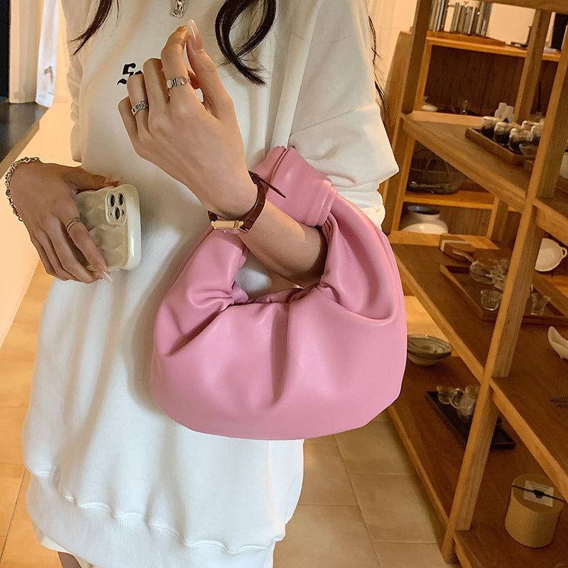 Women's Korean Fashion Moon Spring Texture Soft Leather Bags
