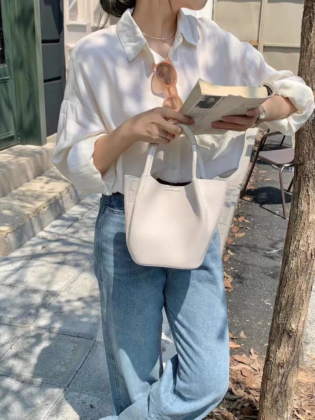 Lady Hand-held Vegetable Basket Processing Top Handbags