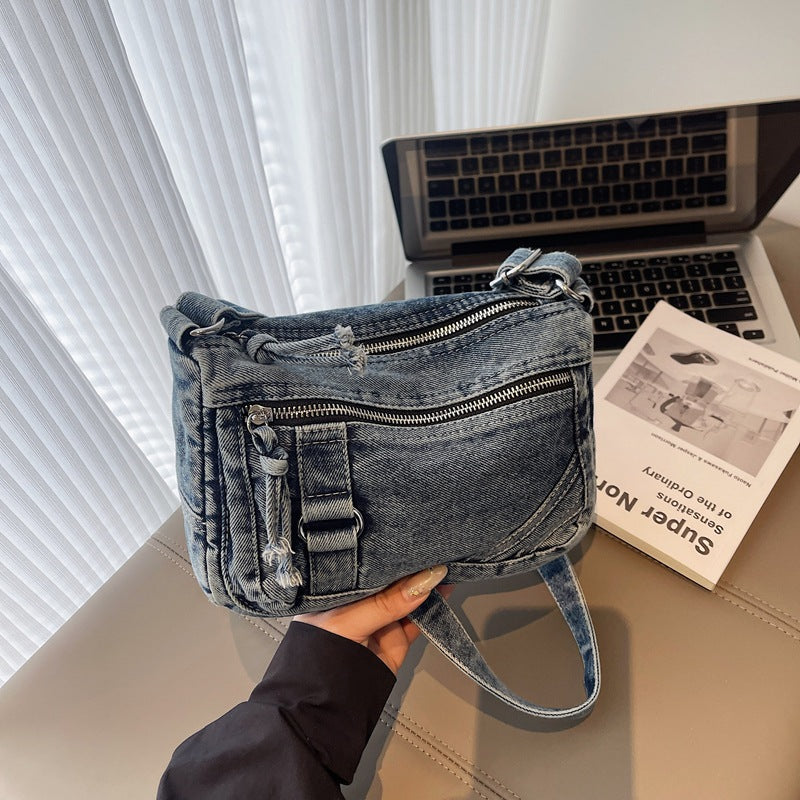 Women's Fashion Denim Urban Simple College Style Women's Messenger Bag