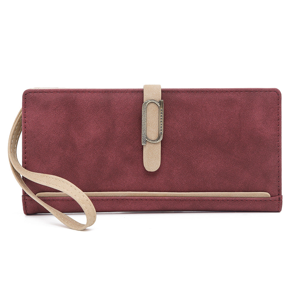 Women's Long Retro Frosted Zipper Daily Ladies Wallet