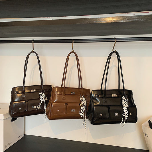 Capacity Female Retro Easy Matching Tide Fashion Shoulder Bags