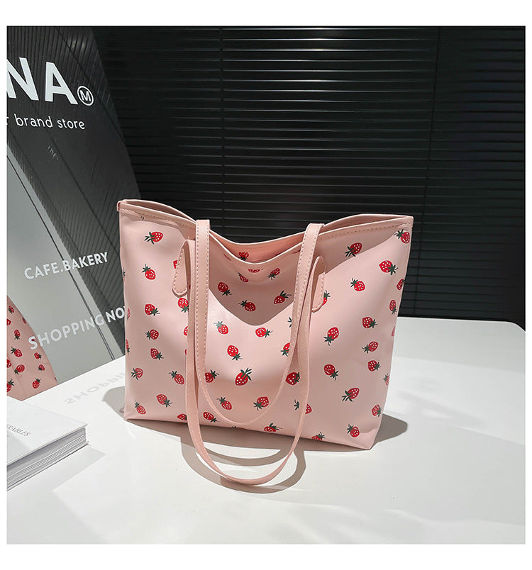 Fresh Printed Large Capacity Female Stylish Good Texture Shoulder Bags