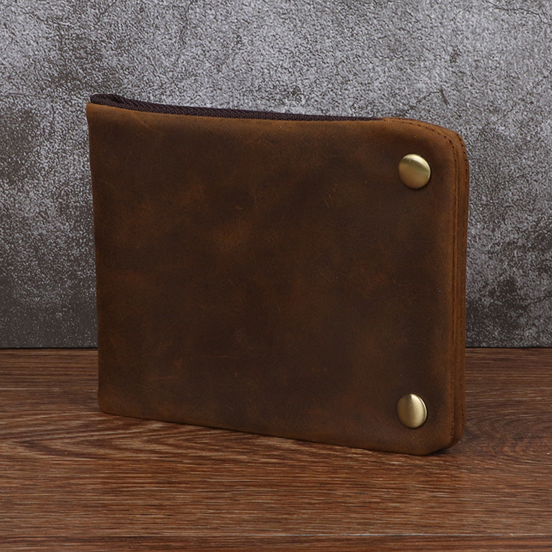 Men's Horizontal Short Inside Outside First Layer Men's Wallets