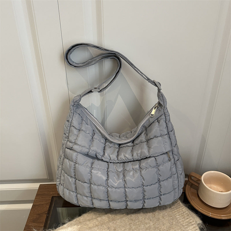 Embroidery Thread Fashion Pleated Cotton Clothing Korean Style Large Bags
