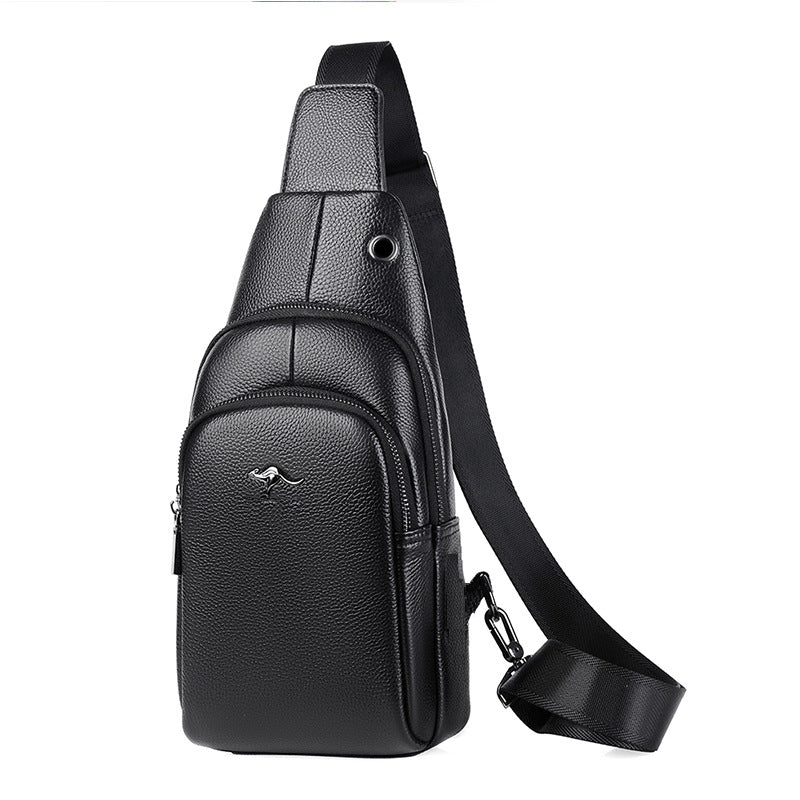 Men's Genuine Leather Fashion Multifunctional Waterproof Hard-wearing Men's Shoulder Bags