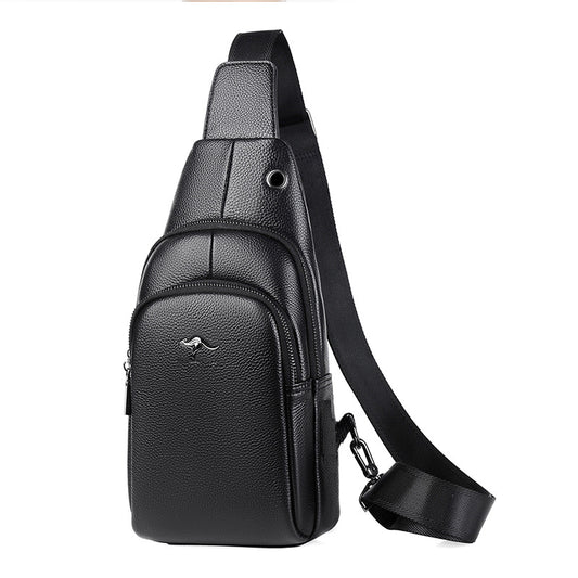 Men's Genuine Leather Fashion Multifunctional Waterproof Hard-wearing Men's Shoulder Bags